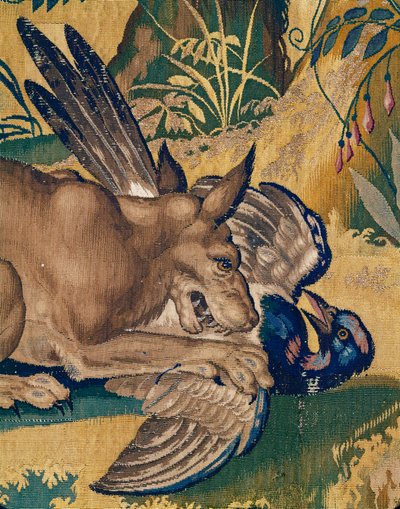 Hund tötet einen Vogel von Willem (after) Tons