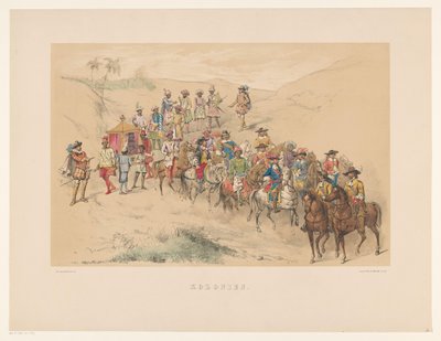 Vierte Gruppe der Utrechter Maskerade 1856 von Willem Pieter Hoevenaar