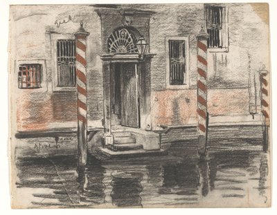 Haus am Canale Grande in Venedig, mit Farbanmerkungen von Willem Arnoldus Witsen