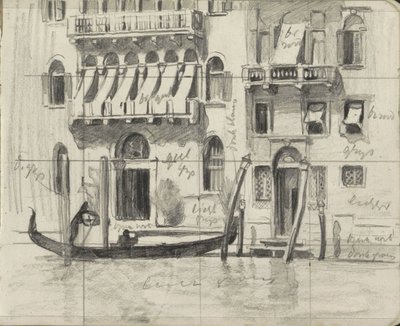 Häuser mit Markisen über den Balkonen am Canal Grande in Venedig von Willem Arnoldus Witsen