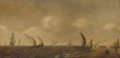 Meereslandschaft vor dem Strand von Scheveningen von Willem van Diest