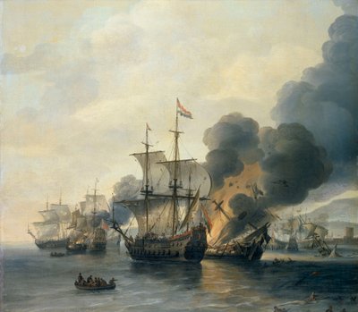 Die Schlacht von Livorno, 4. März 1653 von Willem van Diest