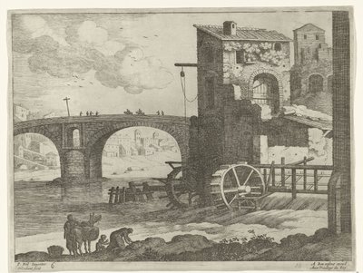 Brücke und Wassermühle von Willem van Nieulandt (II)
