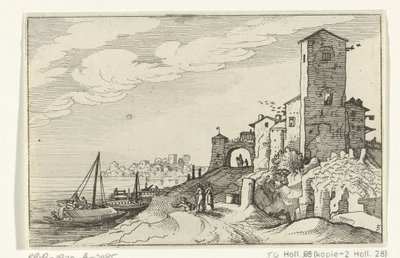 Turm und Tor an der Küste von Willem van Nieulandt (II)