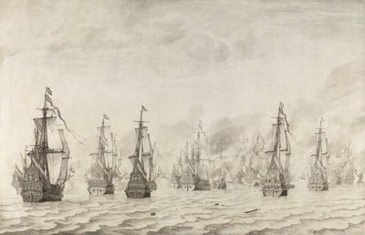 Die Schlacht von Dünkirchen von Willem van de Velde (I)