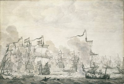 Die Schlacht am Sund, 29. Oktober - 8. November 1658, ca. 1660 von Willem van de the Elder Velde