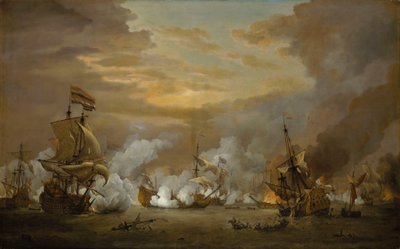 Die Schlacht von Texel von Willem van de Velde the Younger