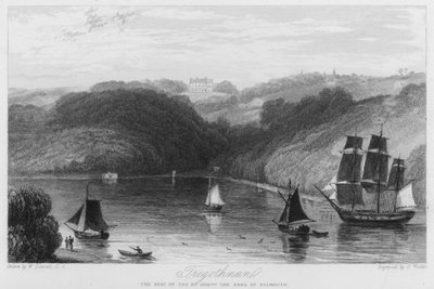 Tregothnan, der Sitz des Earl of Falmouth (Stich) von William (after) Daniell