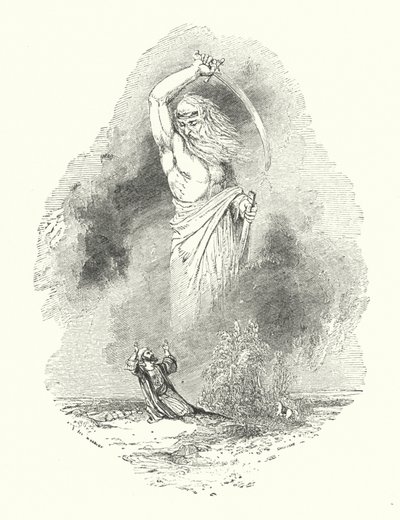 Händler und Dschinn (Gravur) von William (after) Harvey