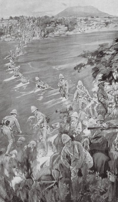 Kanadier durchqueren einen Fluss von William (after) Hatherell