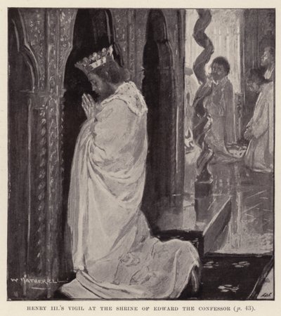 Heinrichs III. Nachtwache am Schrein von Edward dem Bekenner von William (after) Hatherell