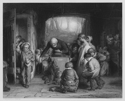 Der Letzte herein, nach dem Bild in der Vernon-Galerie von William (after) Mulready
