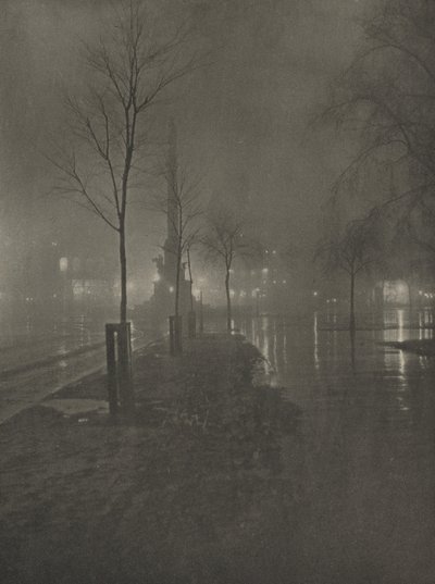 Nasse Nacht, Columbus Circle, New York von William A. Fraser