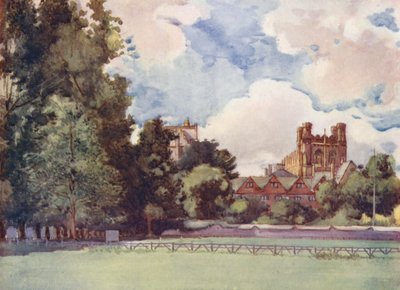 Christchurch Meadows, das modische Resort, als "Tom Brown" und "Verdant Green" Studenten waren von William Ainsworth Wildman