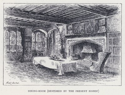 Speisesaal, restauriert vom gegenwärtigen Bischof (Stich) von William Alexander Ansted