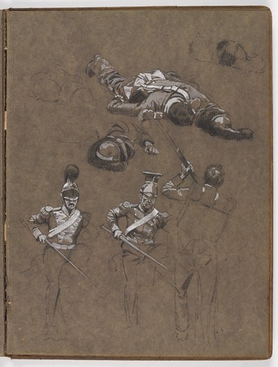 Studien für das Ölgemälde, ?Die Flagge: Albuhera, 16. Mai 1811? von William Barnes Wollen