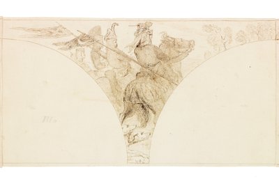 Skizze für Wandgemälde in Wallington Hall von William Bell Scott