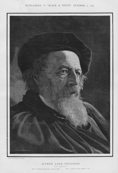 Alfred, Lord Tennyson, englischer Poet Laureate von William Biscombe Gardner