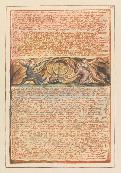 "Und geformt zu vier kostbaren Steinen..." (Platte 59) von William Blake