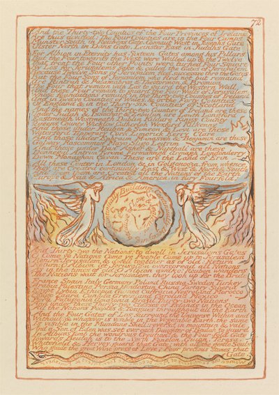 "Und die zweiunddreißig Grafschaften der vier Provinzen Irlands..." (Tafel 72) von William Blake
