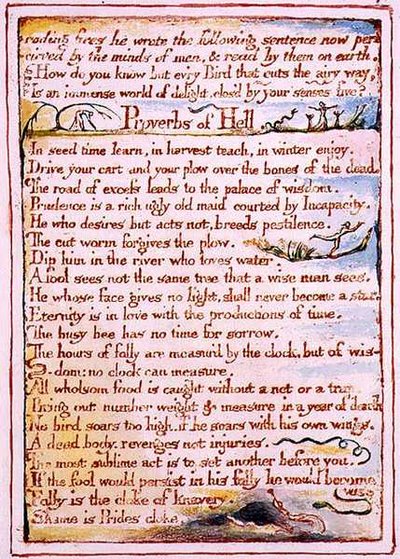 "Corroding fires he wrote the following...", Text aus 