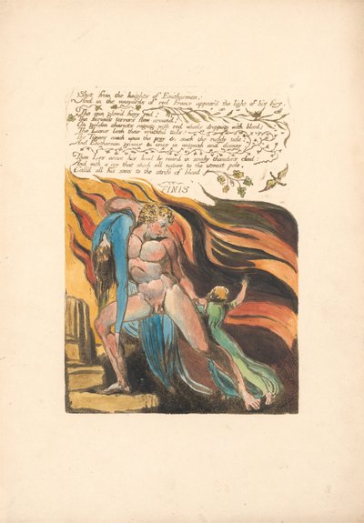 Europa. Eine Prophezeiung, Platte 17, Geschossen von den Höhen . . . . (Bentley 18) von William Blake