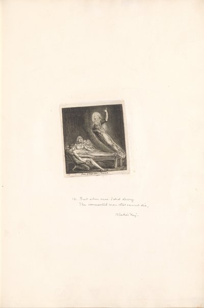 Für die Geschlechter - Die Tore des Paradieses, Tafel 15, Angst & Hoffnung sind -- Vision von William Blake