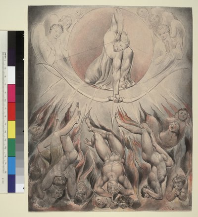 Illustration 7 zu Miltons "Das verlorene Paradies": Die Niederlage der rebellischen Engel von William Blake