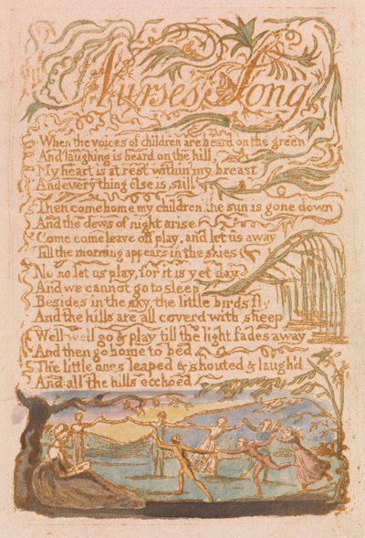 Lied der Amme (Platte 22) von William Blake