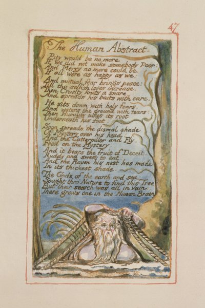 Der menschliche Abstrakt: Platte 47 aus Songs of Innocence and of Experience (Kopie AA) ca. 1815-26 von William Blake