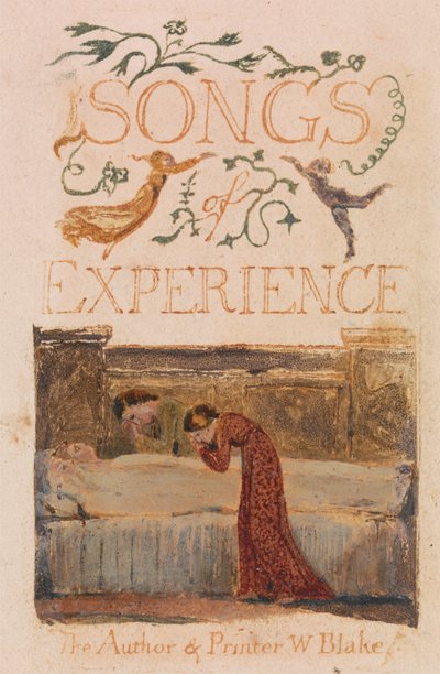 Lieder der Unschuld und der Erfahrung, Platte 33, Erfahrung Titelseite (Bentley 29) von William Blake
