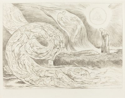 Der Kreis der Lüsternen: Paolo und Francesca, 1827 von William Blake
