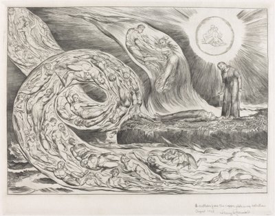 Der Kreis der Lüsternen: Paolo und Francesca von William Blake