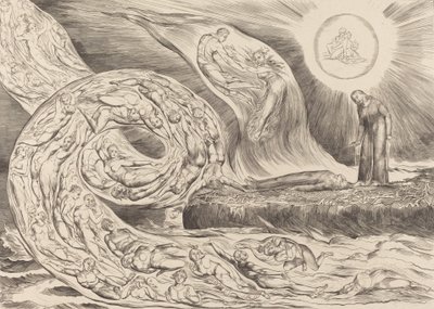 Der Kreis der Lüsternen: Paolo und Francesca, 1827 von William Blake