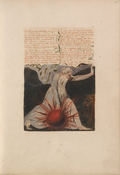 Das erste Buch Urizen, Bentley Kopie A von William Blake