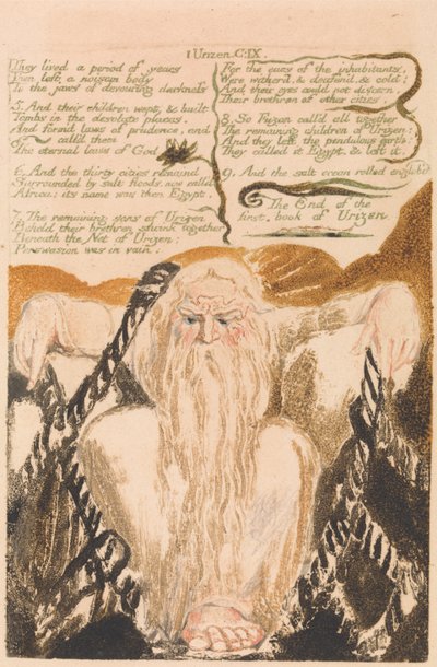 Das erste Buch von Urizen, Tafel 25, Sie lebten eine Zeit lang... (Bentley 28) von William Blake