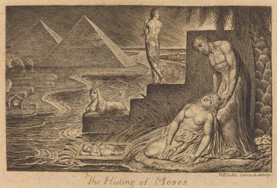 Das Verstecken von Moses, 1824 von William Blake