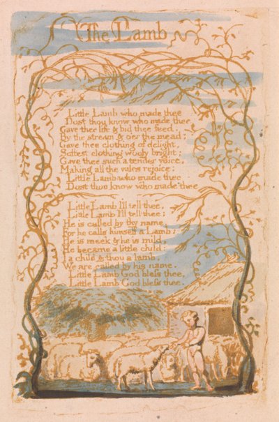 Das Lamm (Tafel 8) von William Blake