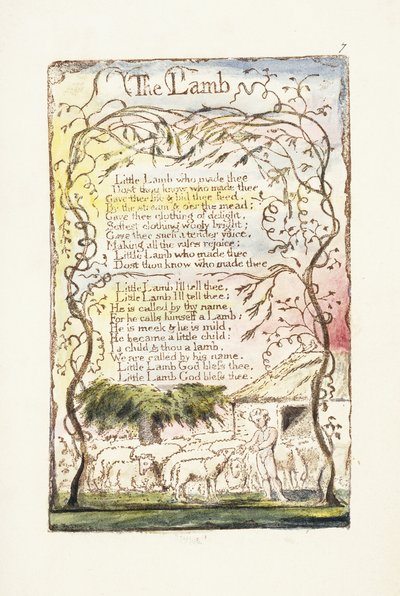 Das Lamm, 1789 von William Blake
