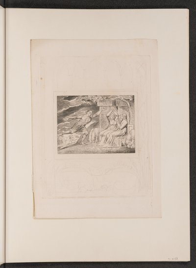 Die Boten berichten Hiob von seinen Unglücken von William Blake