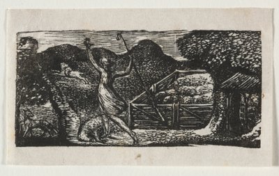 Die Hirtengedichte von Virgil, Ekloge I: Der Hirte vertreibt einen Wolf von William Blake