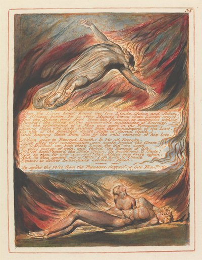"Dann fand die göttliche Hand die zwei Grenzen..." (Tafel 35) von William Blake