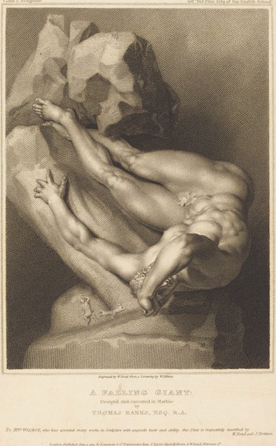 Ein fallender Riese von William Bond after William Hilton I after Thomas Banks