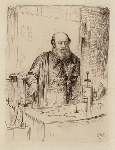 Peter Guthrie Tait, Professor der Naturphilosophie (Gravur) von William Brassey (after) Hole
