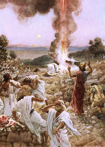 Elijas Opfer auf dem Berg Karmel von William Brassey Hole
