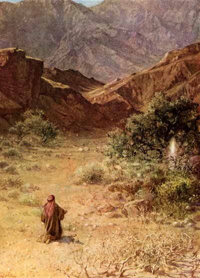 Moses und der brennende Dornbusch - Bibel von William Brassey Hole