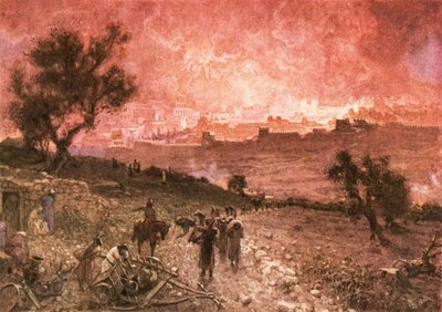 Die Zerstörung Jerusalems durch Nebukadnezar im Jahr 587 v. Chr. von William Brassey Hole
