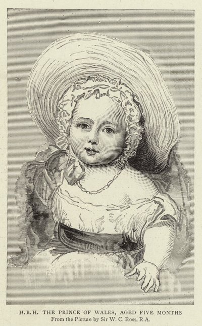 Seine Königliche Hoheit der Prinz von Wales, fünf Monate alt (Gravur) von William Charles (after) Ross