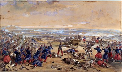 Die Schlacht von Tcherneya, 16. August 1855 von William Crimea Simpson