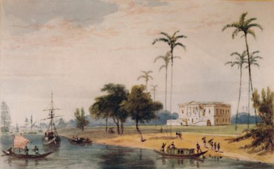 Im Gartenhaus Reach, Kalkutta, um 1786-1791, 1935 von William Daniell